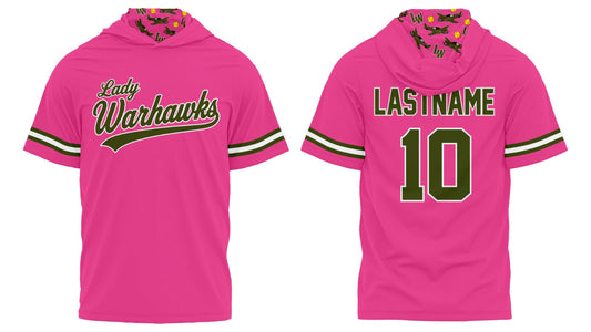 Pink softball hoodie set