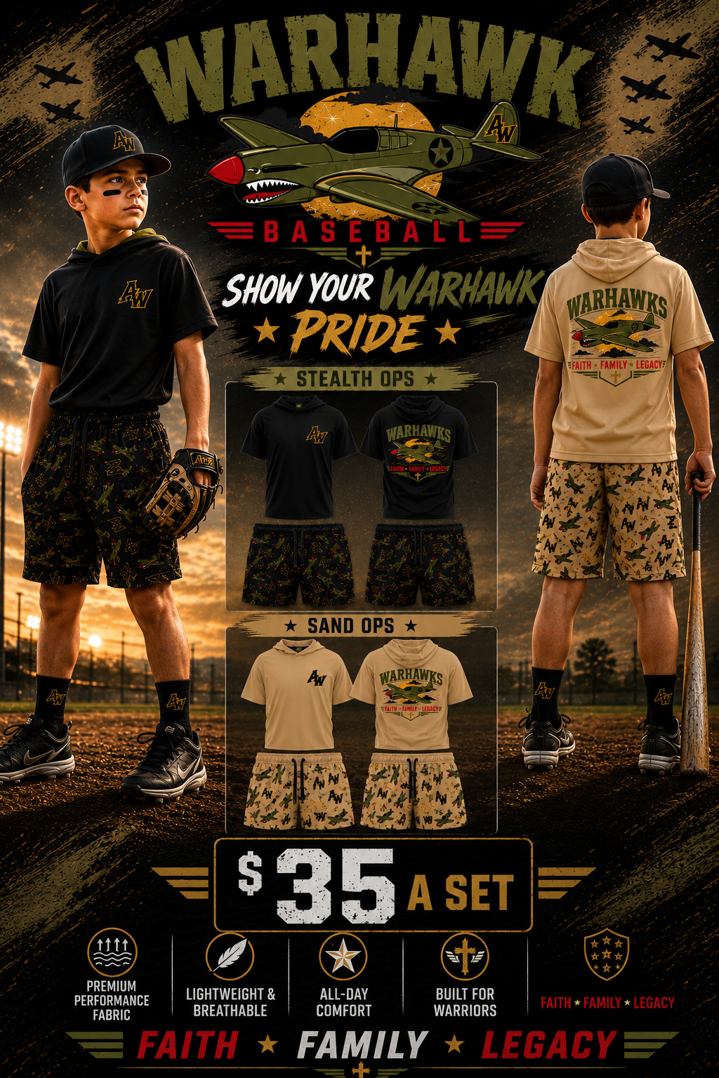 Boys Drifit SS Hoodie set
