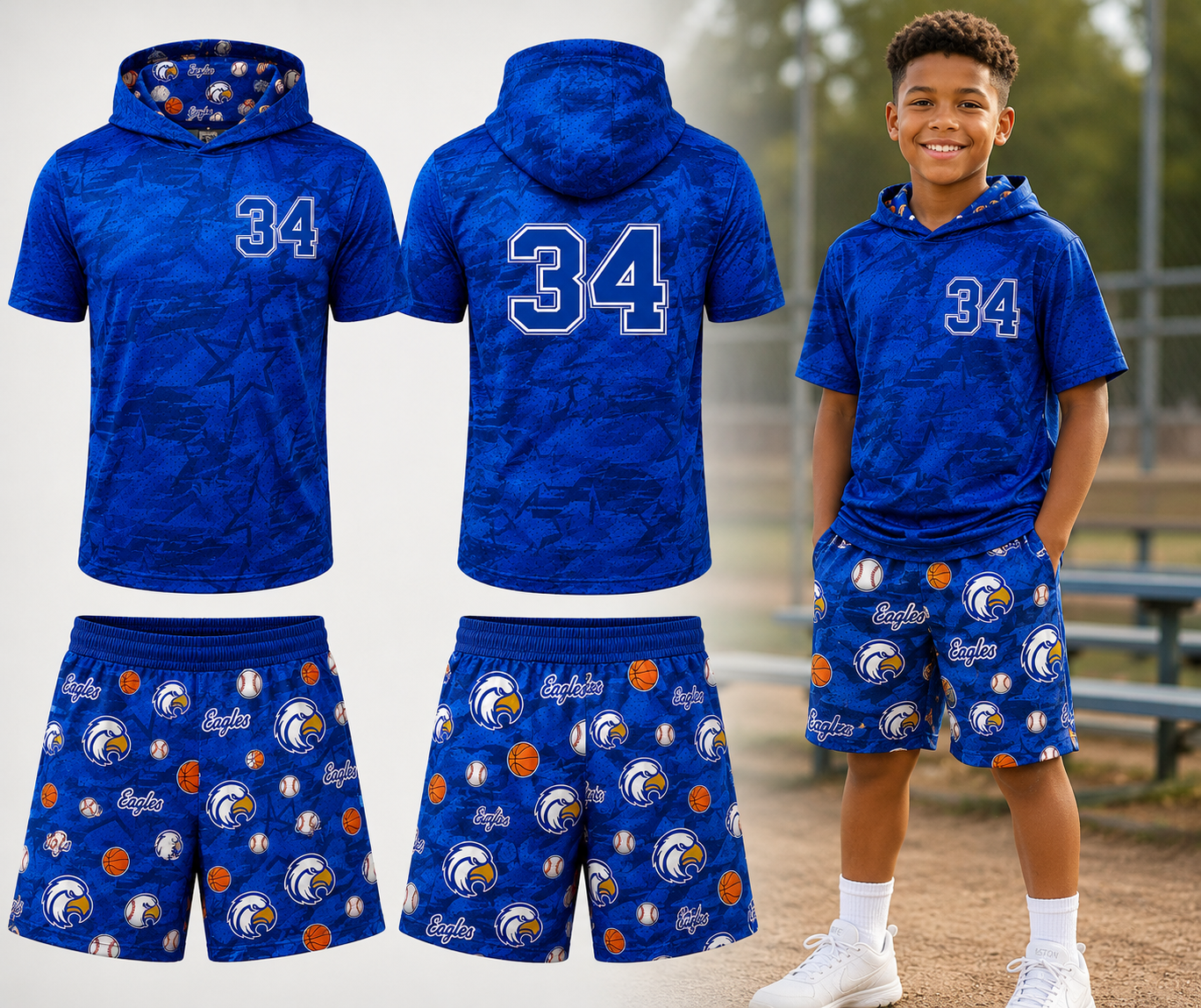 Eva Eagles short sleeve set